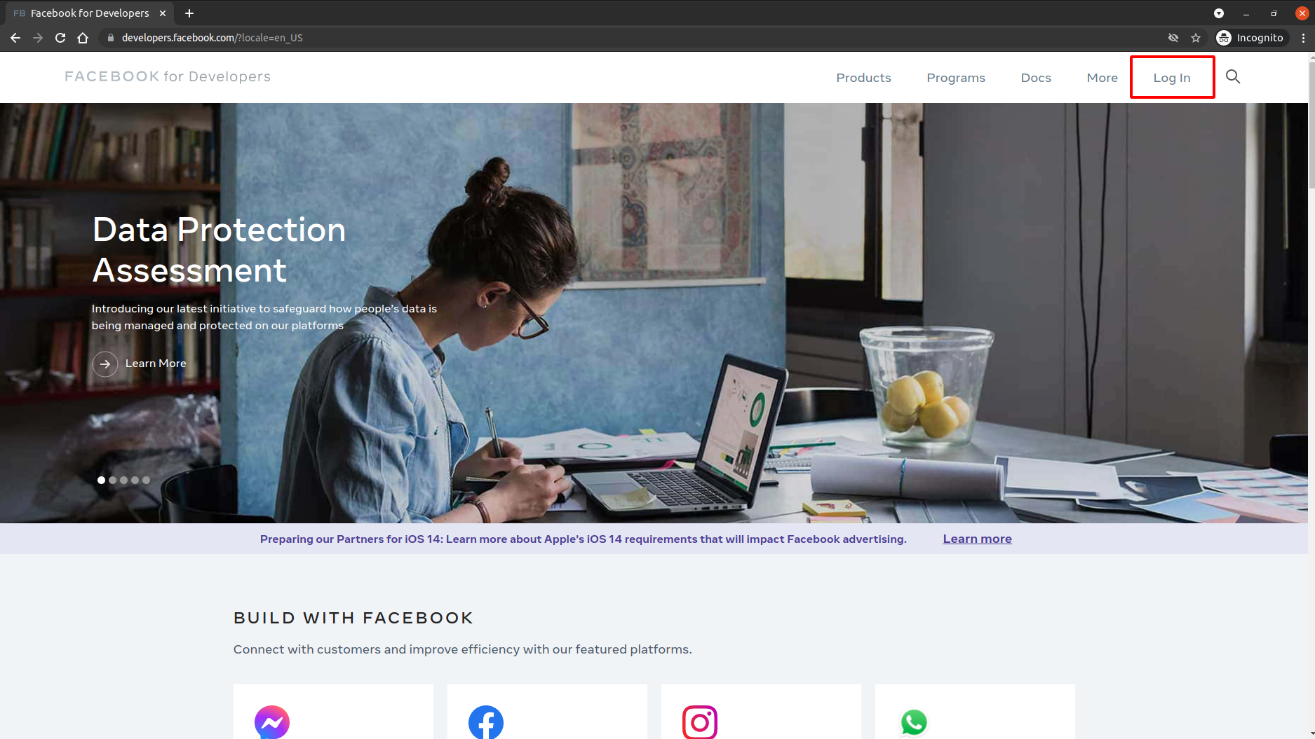 開発者向けのFacebookホーム