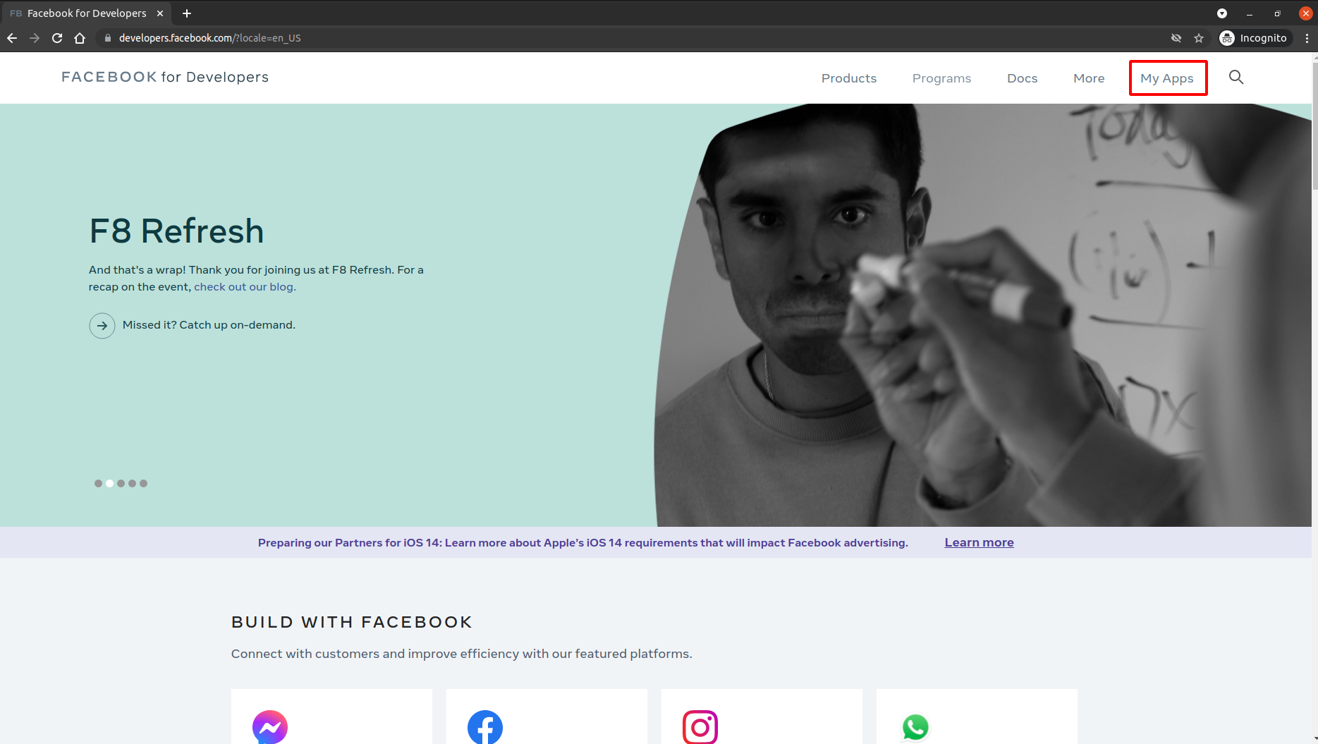 My Appsページに移動